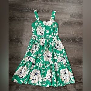 Eliza J Green Floral Dress